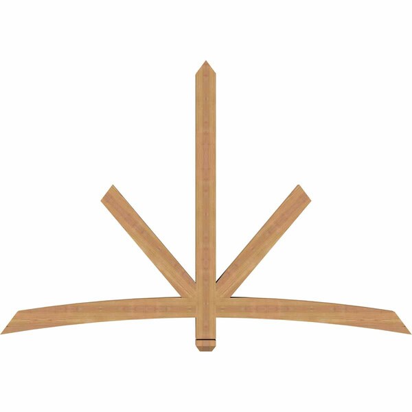 Ekena Millwork Alberta Smooth Timber Gable Bracket, Western Red Cedar, 72"W x 48"H x 3 1/2"D x 3 1/2"F, 16/12 Pitch GBW072X48X0404ALB00SWR - main